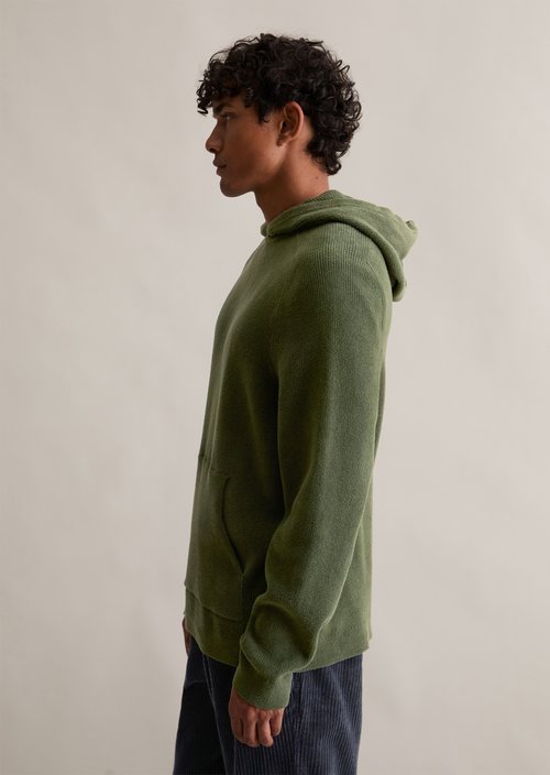 Hoodie loose — Swamp Green