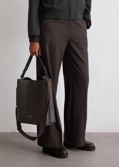 Hobo bag medium made from grained cowhide