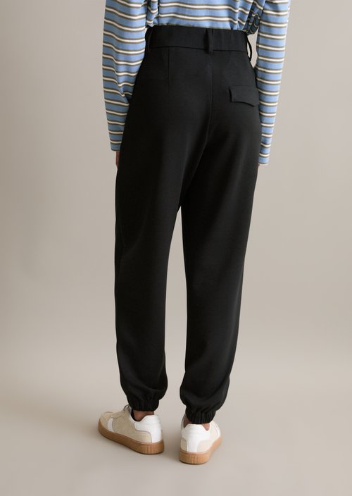 Relaxed jersey pants — Black