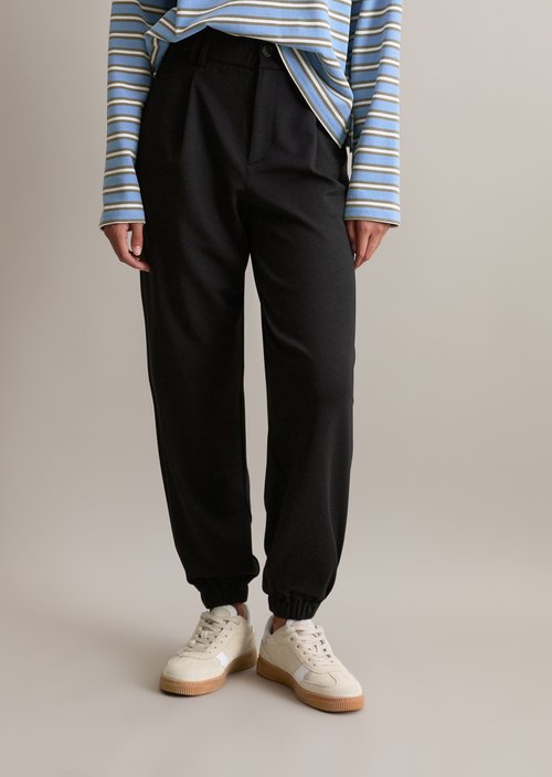 Relaxed jersey pants — Black