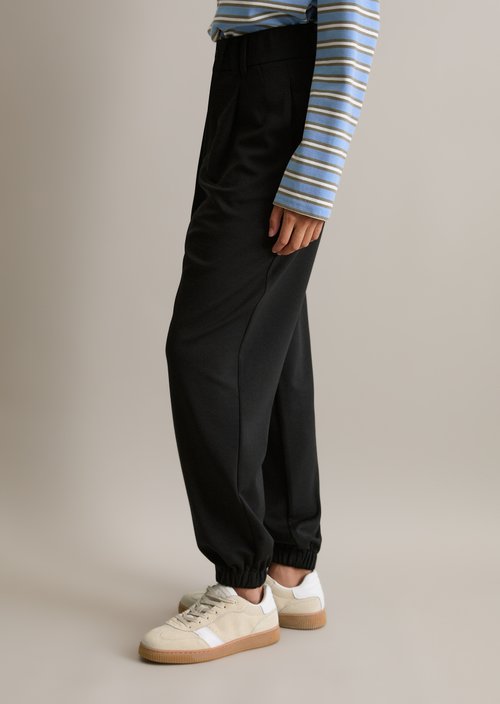 Relaxed jersey pants — Black