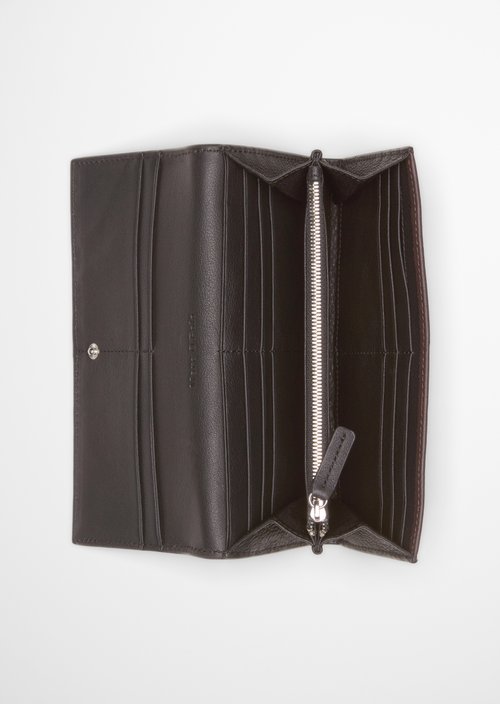 Jessie Combination Wallet — Chocolate Brown (alternate view)