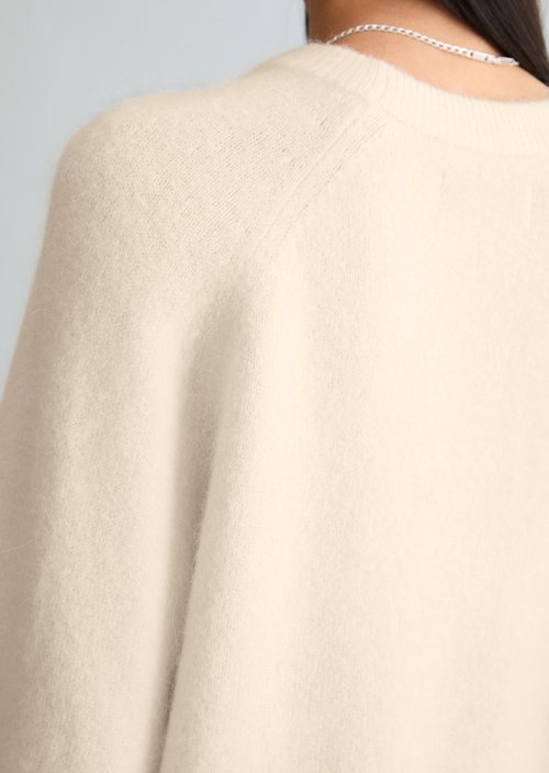 Relaxed knit sweater — White Blush