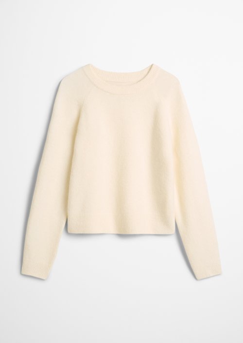 Relaxed knit sweater — White Blush