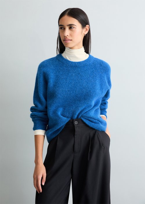Relaxed knit sweater — Pale Cobalt