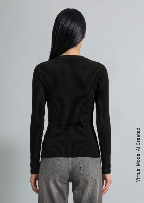 Longsleeve slim — Black