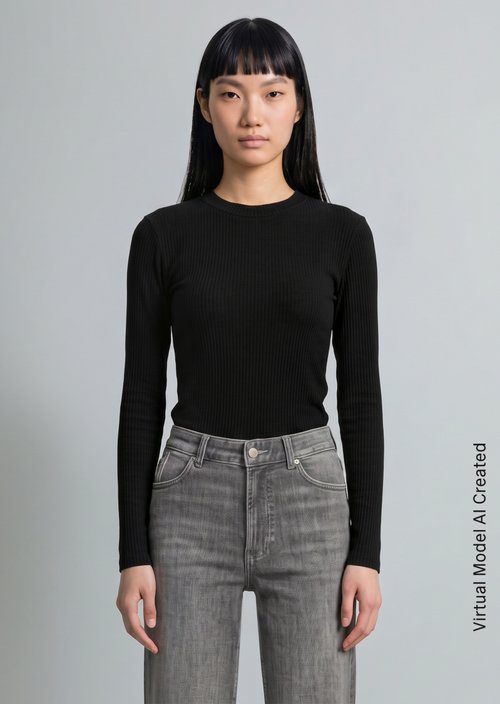 Longsleeve slim — Black