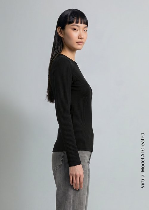 Longsleeve slim — Black