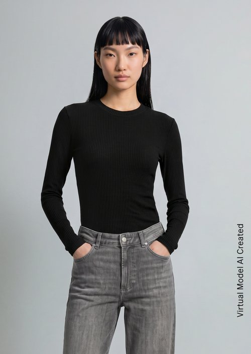 Longsleeve slim — Black