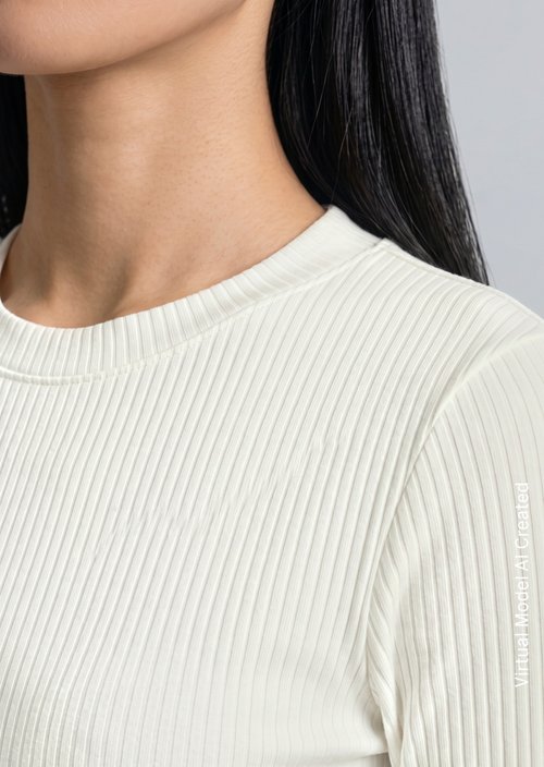 Longsleeve slim — Silky White