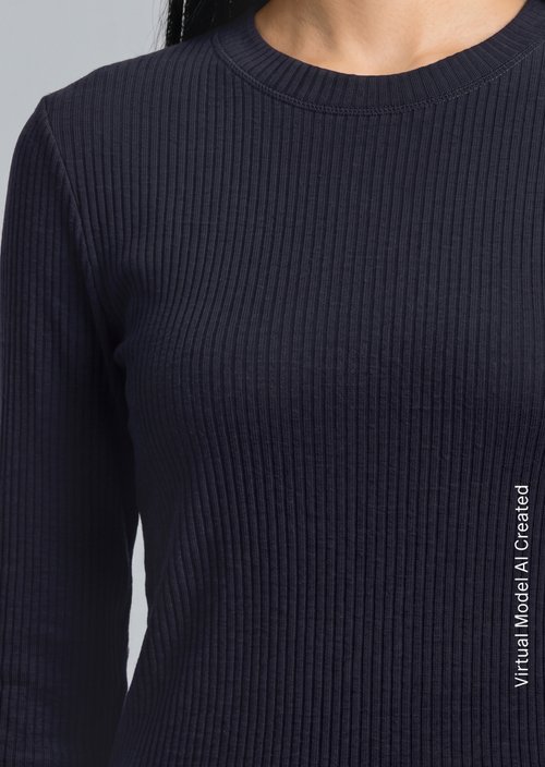 Longsleeve slim — Blue Depths