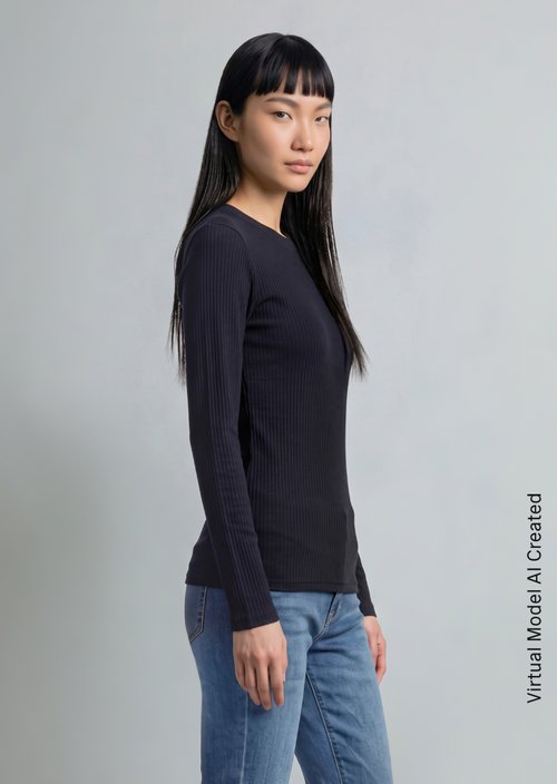 Longsleeve slim — Blue Depths