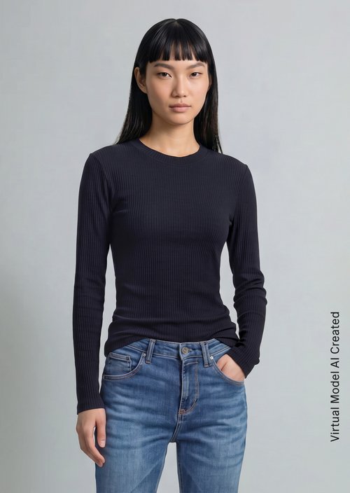 Longsleeve slim — Blue Depths