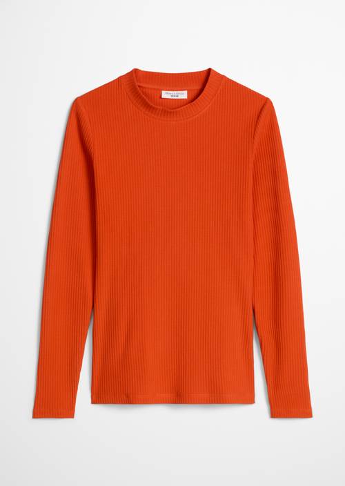Longsleeve slim Vivid Orange in isolated view without model