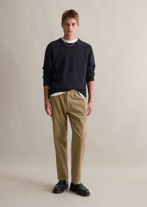 Bouclé knit sweater relaxed — Blue Depths