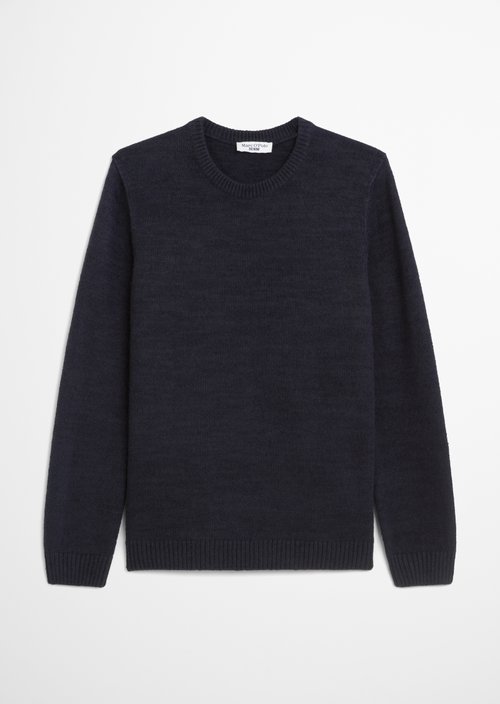 Bouclé knit sweater relaxed — Blue Depths
