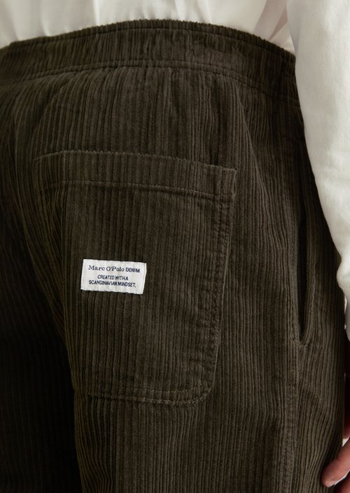 Tapered corduroy jogging pants — Cloudburst