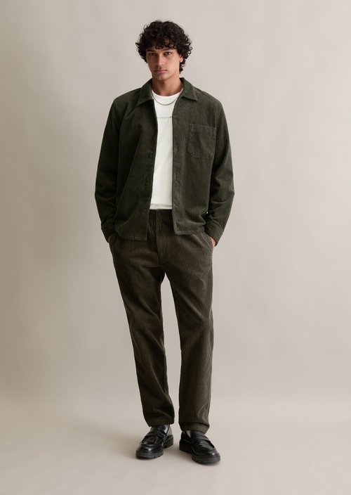 Tapered corduroy jogging pants — Cloudburst