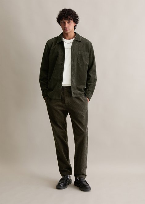 Marc O'Polo Corduroy joggingbroek, Heren, zwart, S, 100% Katoen