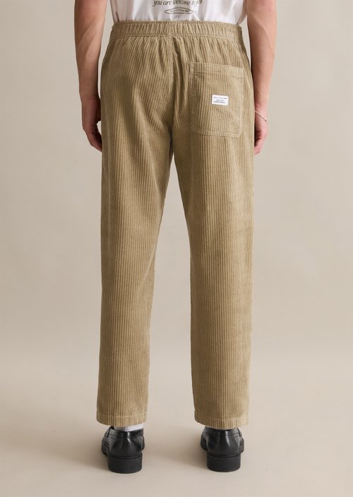 Tapered corduroy jogging pants — Pale Khaki