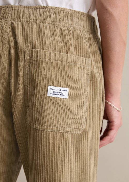 Tapered corduroy jogging pants — Pale Khaki