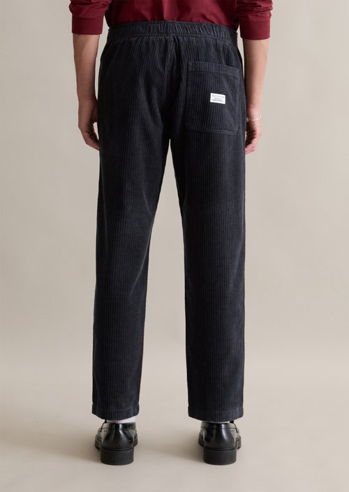 Tapered corduroy jogging pants — Blue Depths (alternate view)