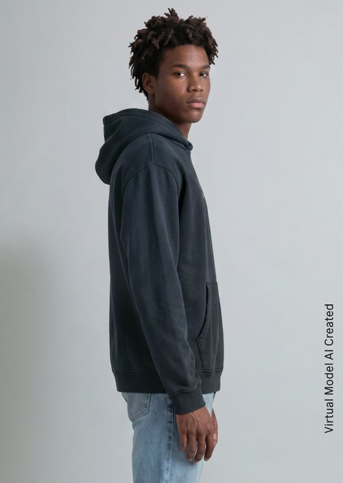 Hoodie relaxed — Navy Teal
