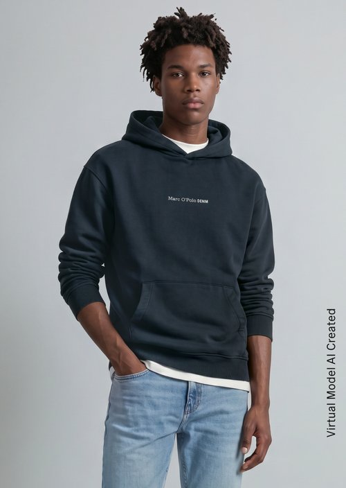 Hoodie relaxed — Navy Teal