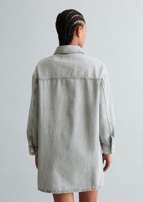 Jeans dress oversize — Light Grey