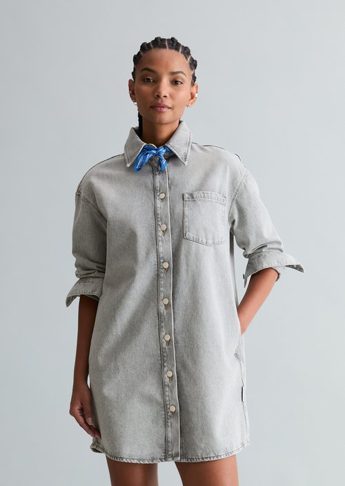 Jeans dress oversize — Light Grey