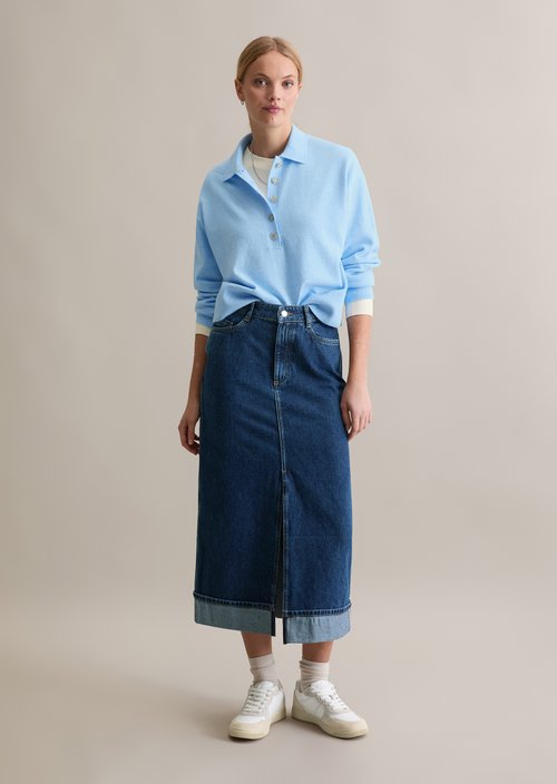 Regular maxi denim skirt — Dark Blue