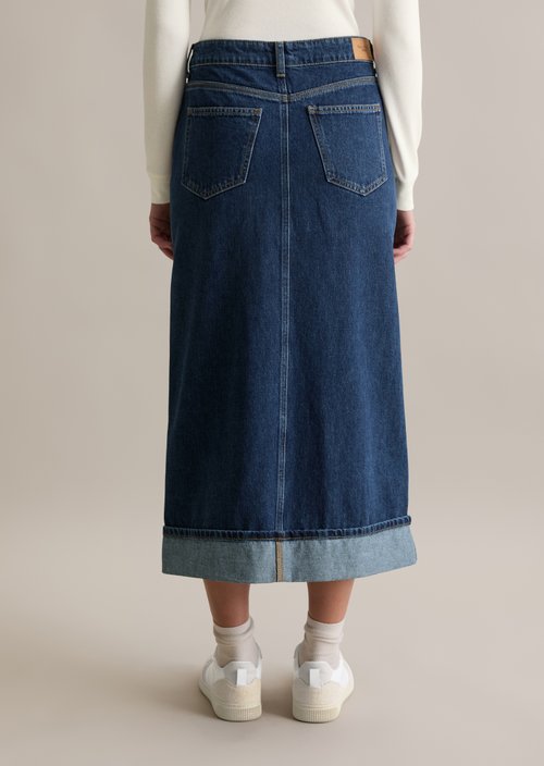 Regular maxi denim skirt — Dark Blue (alternate view)