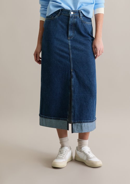 Regular maxi denim skirt — Dark Blue