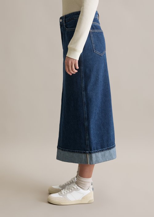 Regular maxi denim skirt — Dark Blue