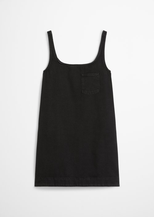 Jeans mini dress A-shape — Black