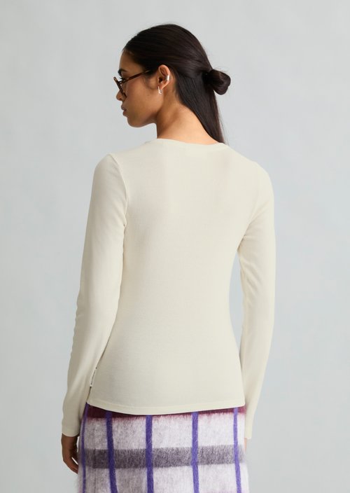 Longsleeve slim — Creamy White