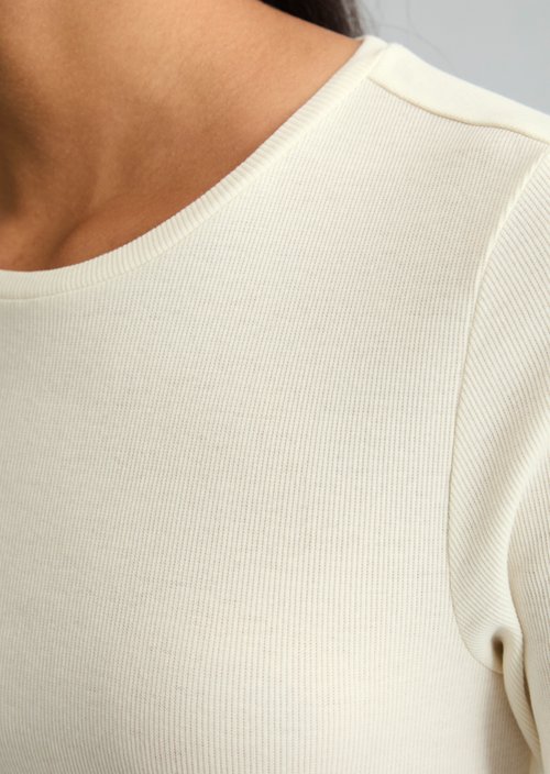 Longsleeve slim — Creamy White