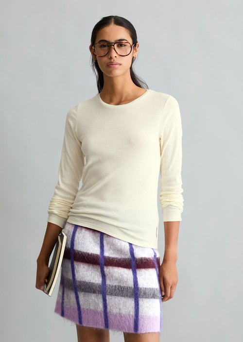 Longsleeve slim — Creamy White