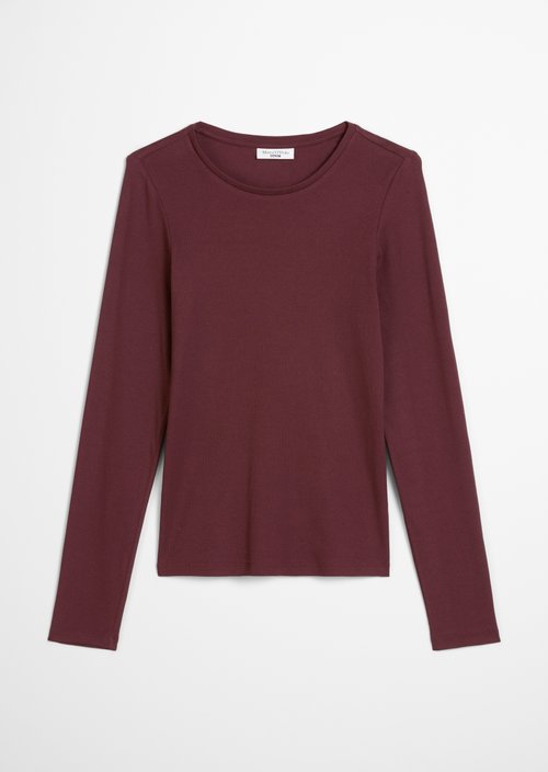 Longsleeve slim — Dark Maroon