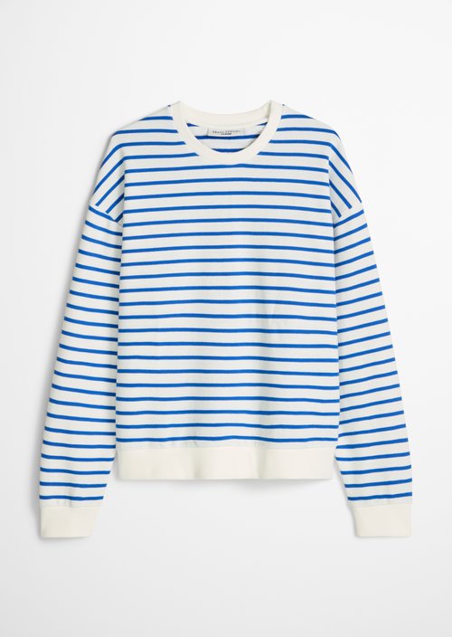 Oversize striped sweatshirt — Medium Blue