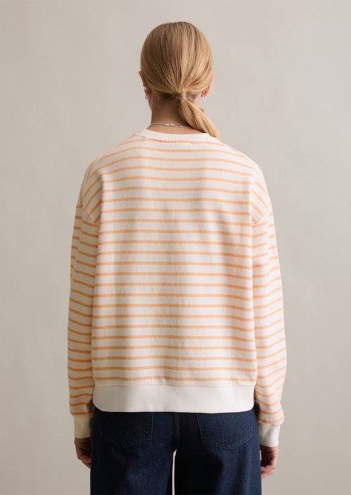 Oversize striped sweatshirt — Light Orange