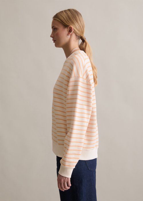 Oversize striped sweatshirt — Light Orange