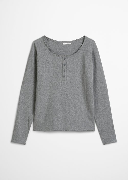 Serafino longsleeve relaxed — Asphalt Melange