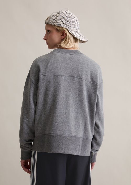 Relaxed sweatshirt — Asphalt Melange (alternate view)