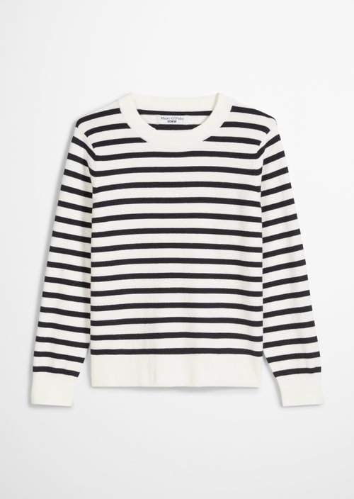 Regular striped sweater — Dark Blue