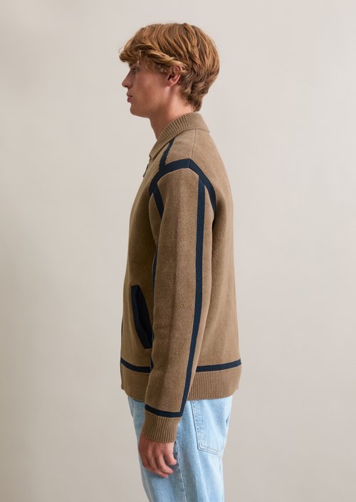 Regular cardigan — Cold Taupe