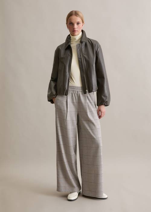 Blouson en cuir O-Shape Black Espresso en vue de face