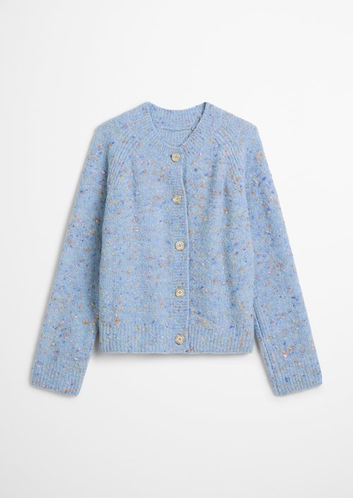 Bouclé cardigan relaxed — Blue Dusk