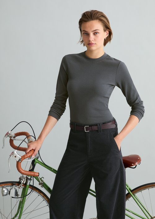 Longsleeve slim — Light Graphite
