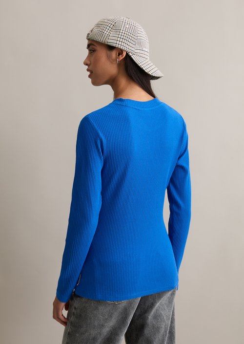 Longsleeve slim — Pale Cobalt